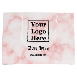 Elegant Faux Rosa Marble Your Logotyp here
