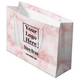 Elegant Faux Rosa Marble Your Logotyp here