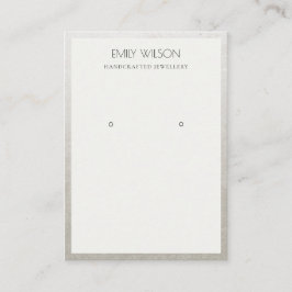 ELEGANT FAUX SILVER GRÄNS FOIL EARRING VISNING VISITKORT