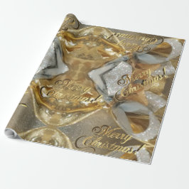 Elegant Faux Silver Guld Script God jul Presentpapper