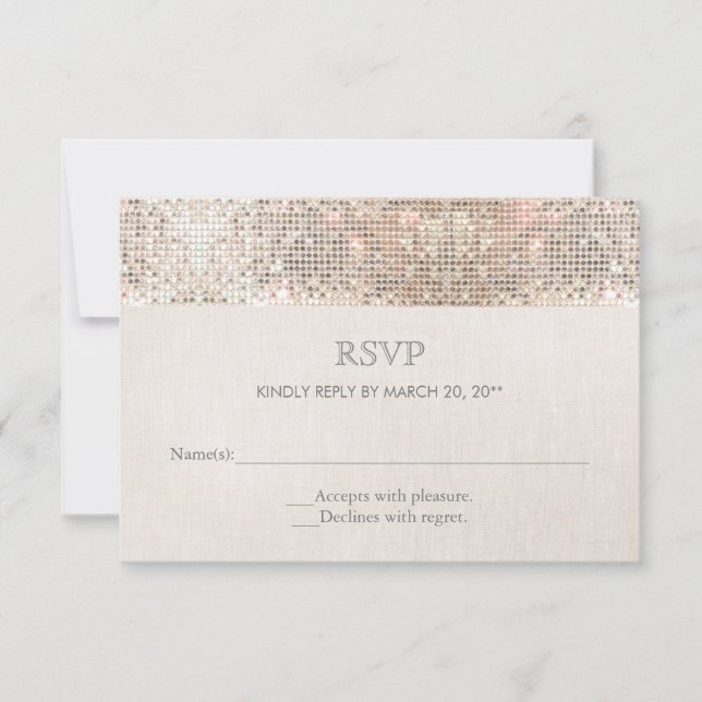 Elegant Faux Silver Sequins Beige Se OSA 2 (Framsida)