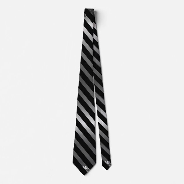 Elegant Faux Silver Shimmer och Black Rand Slips (Framsida)