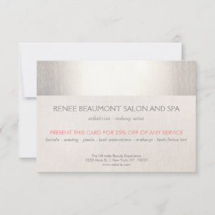 Elegant Faux Silver Stripe Salon & Spa Referens