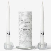 Elegant Faux White Marble Bröllop