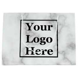 Elegant Faux White Marble Business Logotyp Templat