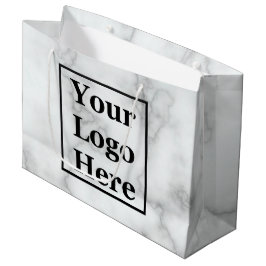 Elegant Faux White Marble Business Logotyp Templat