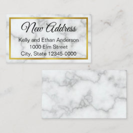 Elegant Faux White Marble Flytta Announcement Tilläggskort