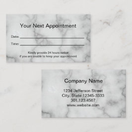 Elegant Faux White Marble Professionell Tidsbeställning Kort