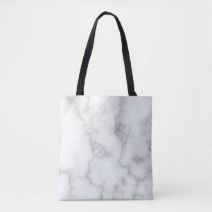 Elegant Faux White Marble Tygkasse