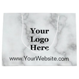 Elegant Faux White Marble Website & Business Logot
