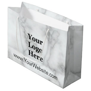 Elegant Faux White Marble Website & Business Logot