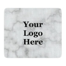 Elegant Faux White Marble Your Business Logotyp hä