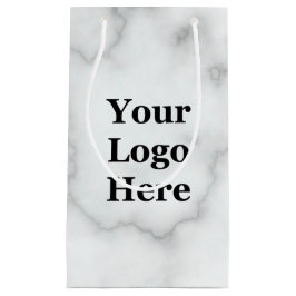 Elegant Faux White Marble Your Logotyp here Templa