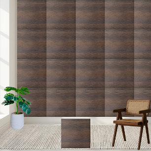 Elegant Faux Wood Mörk Brown Wood Grain Kakelplatta