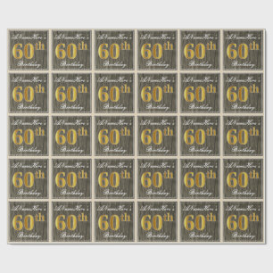 Elegant Fauxträ, 60th födelsedag för Fauxguld + Presentpapper