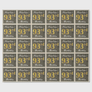 Elegant Fauxträ, 93rd födelsedag för Fauxguld + Presentpapper