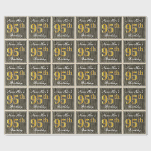 Elegant Fauxträ, 95th födelsedag för Fauxguld + Presentpapper