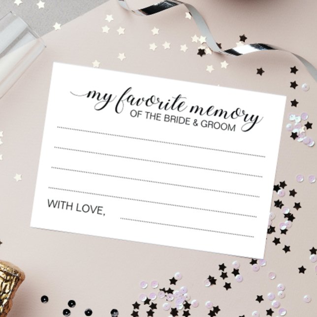 Elegant Favorite Memory Bride Groom Bröllopskort Bordsnummer (Skapare uppladdad)