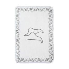 Elegant Feet Bathmat med dekorativt Gräns Badrumsmatta