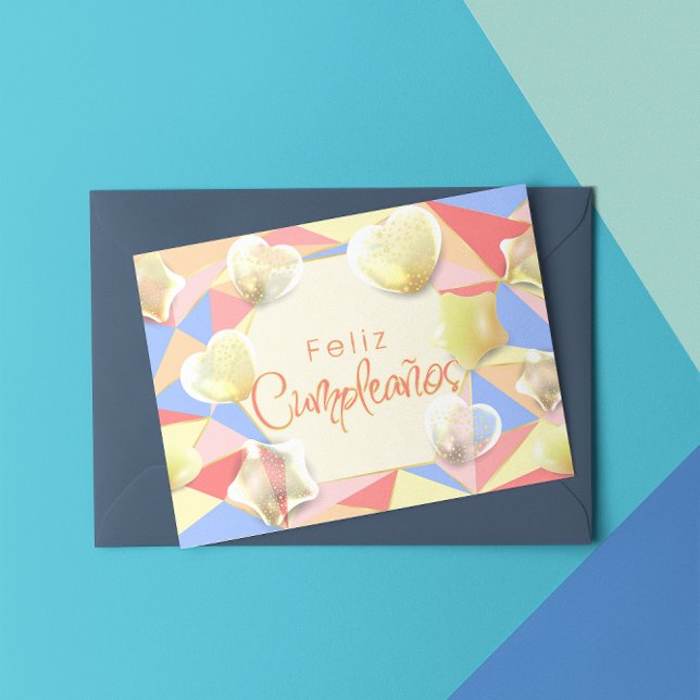 Elegant Feliz cumpleaños! Spanska födelsedagen Inbjudningar (¡Feliz cumpleaños happy birthday spanish invitation card)