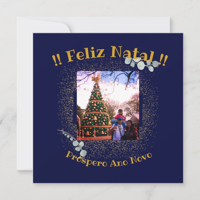 Elegant Feliz Natal e Próspero Ano portugisiska (Framsida)
