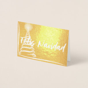 Elegant Feliz Navidad julkort Folierat Kort