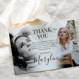 Elegant - felmeddelande före och efter foto tack kort