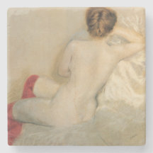 Elegant Female Beauty med Red Stockings