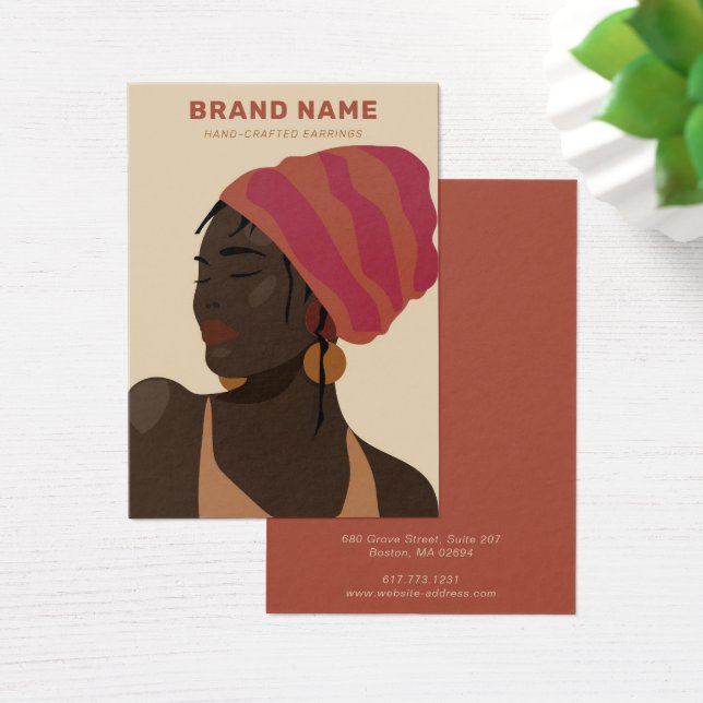 Elegant feminin Kvinnor Visning Visitkort (Skivbord)