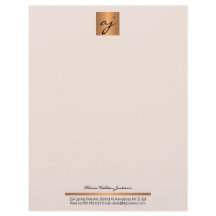 Elegant feminin  rosa koppar guld monogram