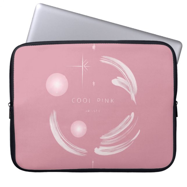 "Elegant Feminine Abstrakt Electronics Bag - Mjuk Laptop Fodral (Framsidan)