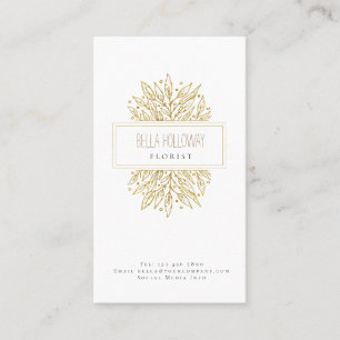 Elegant Feminine Guld Löv design Visitkort
