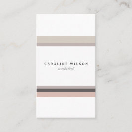 Elegant feminine minimalist modern white pink line visitkort