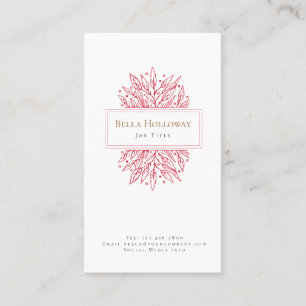 Elegant Feminine Red Löv design Visitkort