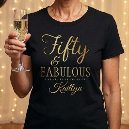 Elegant femtio och fantastisk! 50-årsfest t shirt