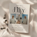 Elegant FEMY 3 fotokollage 50:e födelsedagen Inbjudningar<br><div class="desc">Bär skönheten att vrida femtio med vår elegant 50-årsinbjudningar. Med våra lyxinbjudningar kan du visa upp en 3-fotokollage, perfekt för att visa hur födelsedagspojken/flickan utvecklas under årens lopp. Med ett typsnitt som fångar upp öga och en anpassningsbar minimalistisk mall är denna inbjudan en blandning av modernitet och tidlöshet som lämnar...</div>