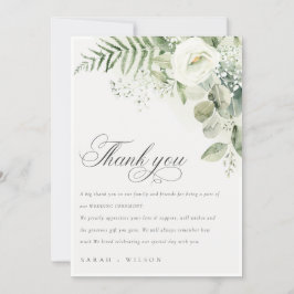 Elegant Fern Eucalyptus Greenery Foliage Bröllop Tack Kort