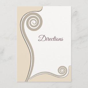 Elegant Fern Löv Swirl Koru - Riktningar Tilläggskort
