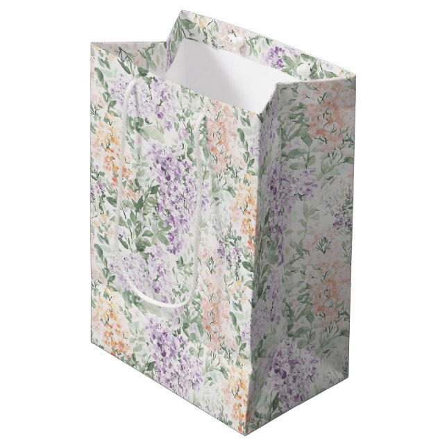 Elegant fersken syrlilja lavendel blomster bröllop (Framsidan Vinklad)