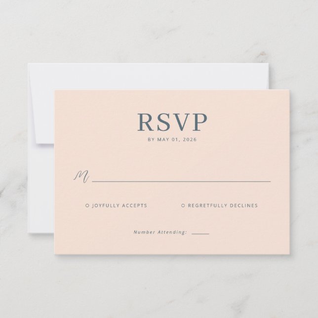 Elegant ferskonsvar RSVP-kort OSA Kort (Framsida)