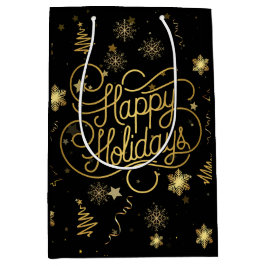 Elegant Festive Black och Guld God jul