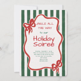 Elegant Festive Christmas Party Invitation Inbjudningar