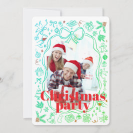 Elegant Festive Christmas Party Invitation Inbjudningar
