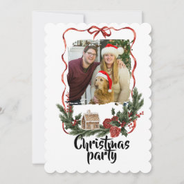 Elegant Festive Christmas Party Invitation Inbjudningar