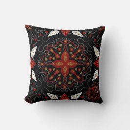 Elegant, festive feel symmetrical floral pattern kudde