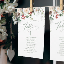 Elegant Festive Floral table number seating chart Inbjudningar
