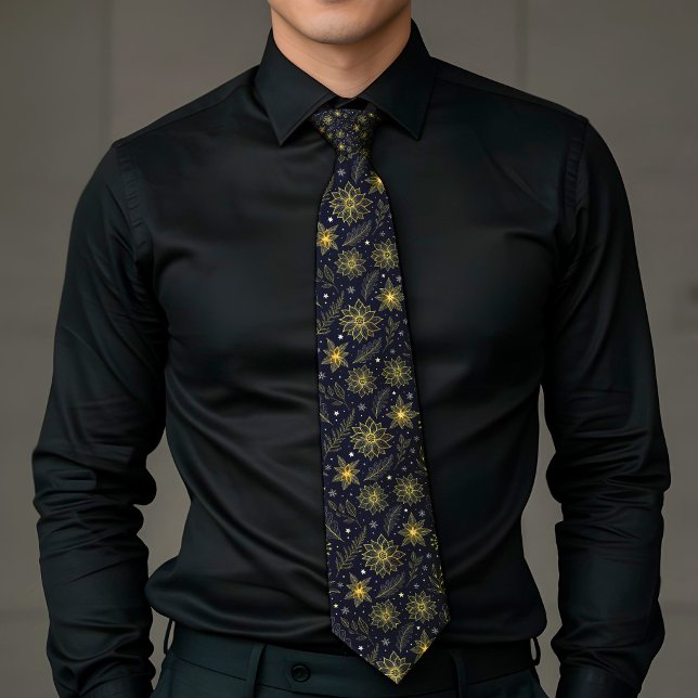 Elegant Festive Gold Accent Lux Aesthetics Necktie Slips (Skapare uppladdad)