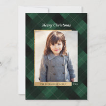 Elegant Festive Grönt Play & Guld One Photo