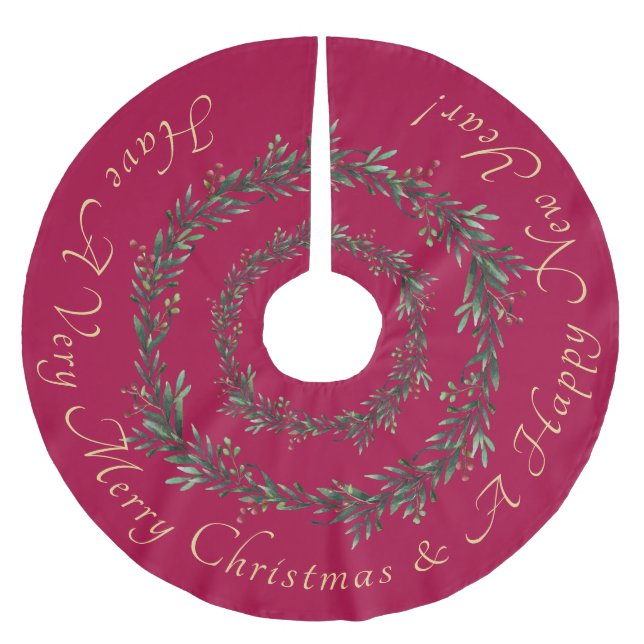 Elegant Festive Julgran Skirt Julgransmatta Borstad Polyester (Framsidan)