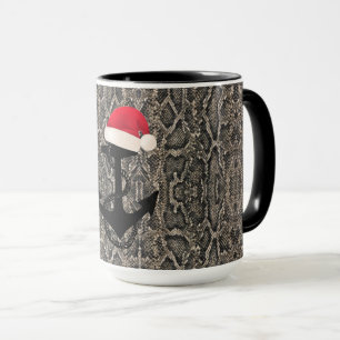 elegant Festive snake skin print with ANCHOR Mugg